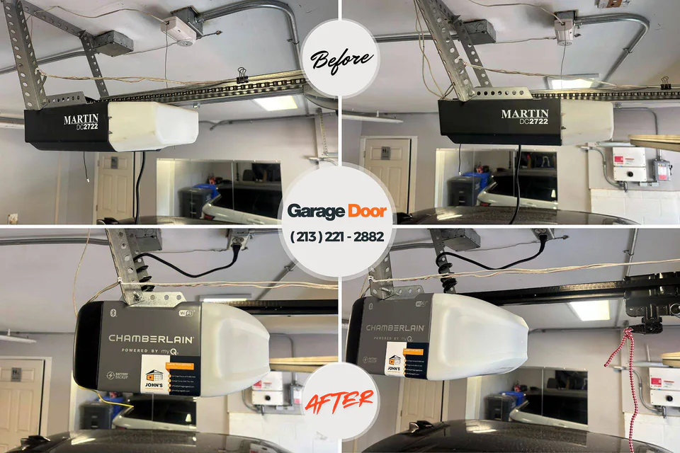 Before and after: garage door repair Webster City, IA
